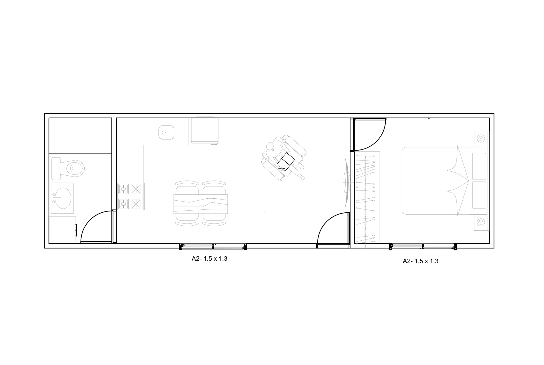 Módulo Isopanel 30m² - Plano